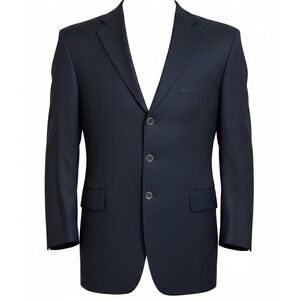 Loro Piana Silverstone Blazer Men Sz 42R Navy Blue Wool Silver Buttons Jacket